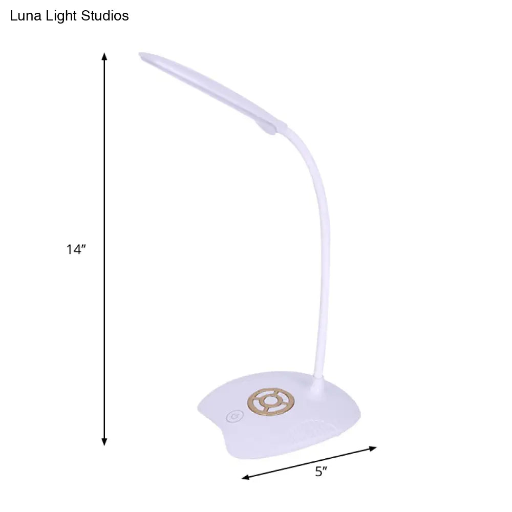 Adjustable Silicone Hose Desk Lamp With Touch Sensor Modern Led Light For Study - Pink/Gold