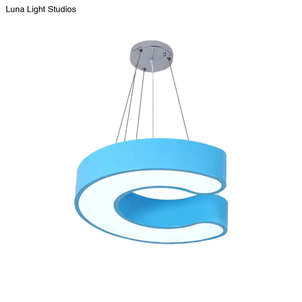 Adorable Baby Bedroom Pendant Light - Lovely Letter Acrylic Led Suspension