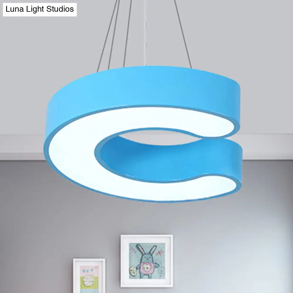 Adorable Baby Bedroom Pendant Light - Lovely Letter Acrylic Led Suspension