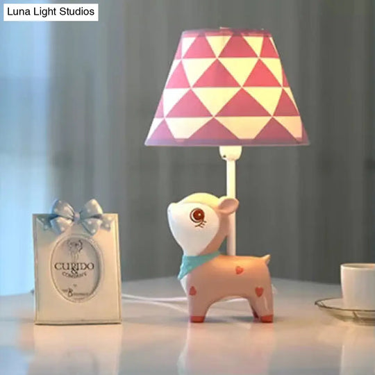 Adorable Baby Sika Deer Desk Lamp For Boy/Girl Bedroom - Resin 1 Bulb