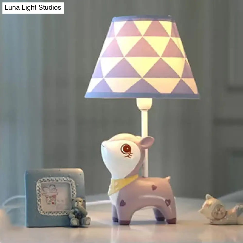 Adorable Baby Sika Deer Desk Lamp For Boy/Girl Bedroom - Resin 1 Bulb