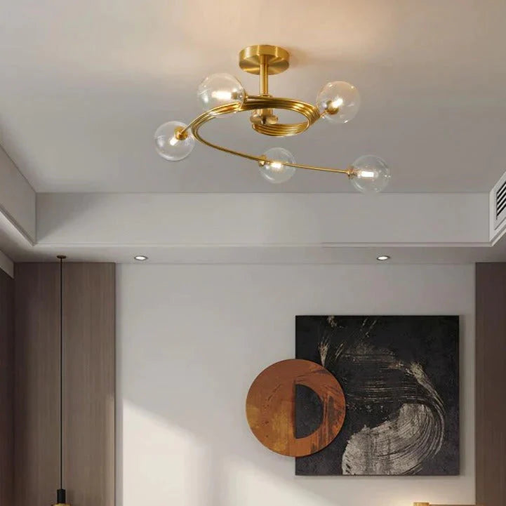 Aimee - Nordic Creative Rotate Bedroom Room Lamp Room Copper Ceiling Lamp