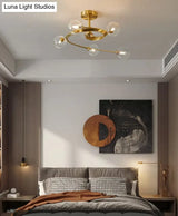 Aimee - Nordic Creative Rotate Bedroom Room Lamp Room Copper Ceiling Lamp Ceiling
