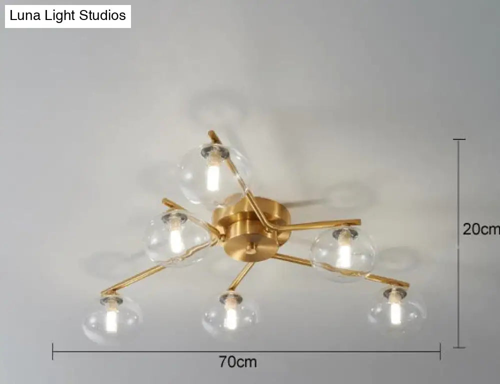 Aimee - Nordic Creative Rotate Bedroom Room Lamp Room Copper Ceiling Lamp Ceiling