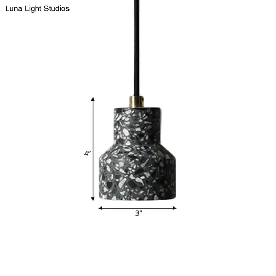 Alathfar - Cement Bell Pendant Ceiling Light Simplicity 1 Black/White/Pink Hanging