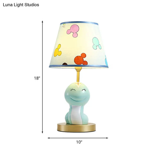 Alessia - Cute Snake Resin Night Lamp Blue Table Light For Kid’s Bedside