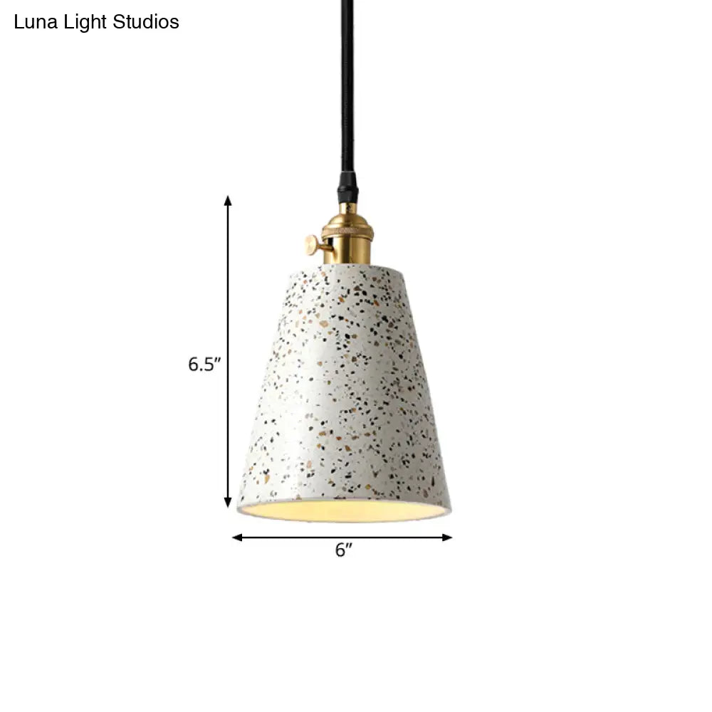 Alfa - Nordic Cone Pendant Lighting In Style Cement 1 Light Black/Grey/White Hanging