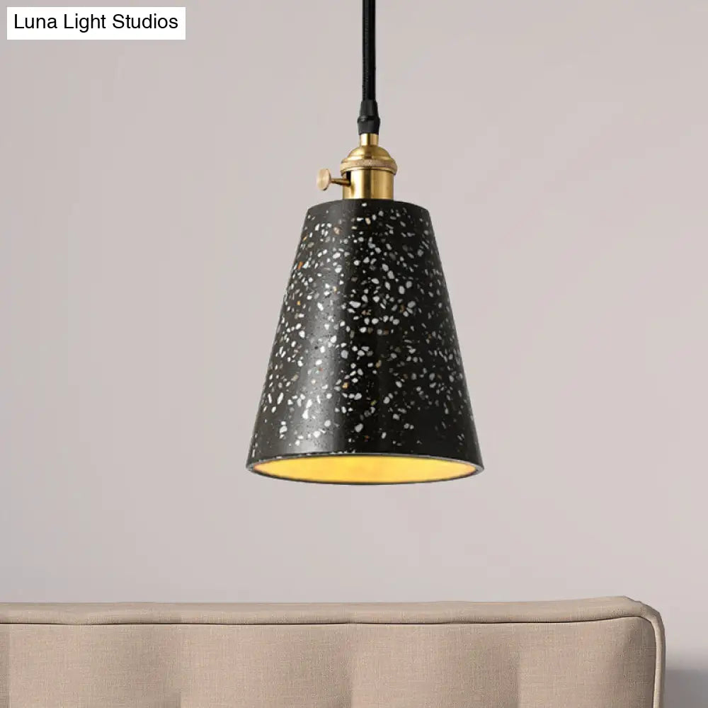 Alfa - Nordic Cone Pendant Lighting In Style Cement 1 Light Black/Grey/White Hanging