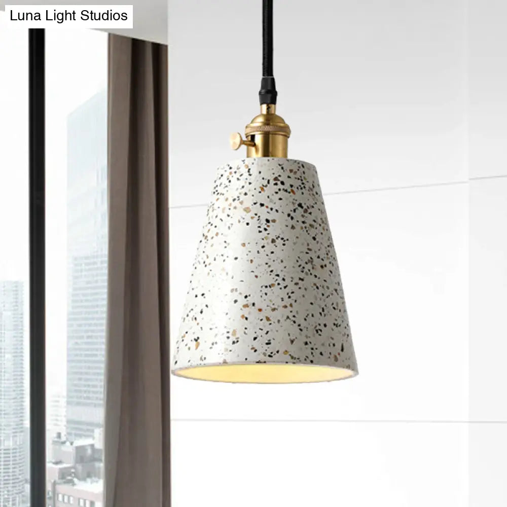 Alfa - Nordic Cone Pendant Lighting In Style Cement 1 Light Black/Grey/White Hanging