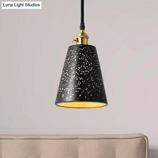 Alfa - Nordic Cone Pendant Lighting In Style Cement 1 Light Black/Grey/White Hanging