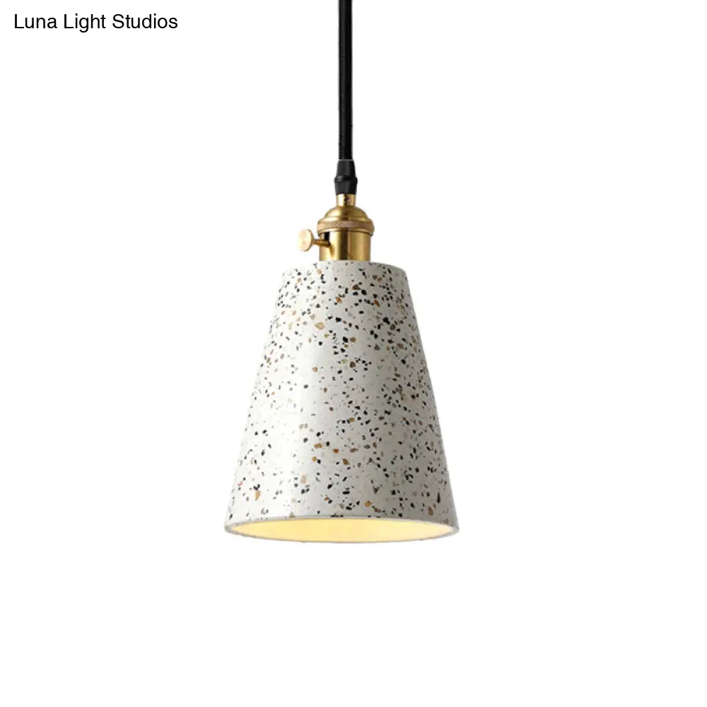 Alfa - Nordic Cone Pendant Lighting In Style Cement 1 Light Black/Grey/White Hanging