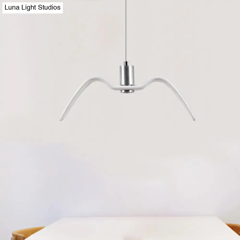 Alkalurops - Nautical Seagull Hanging Light: Led Pendant Lamp White