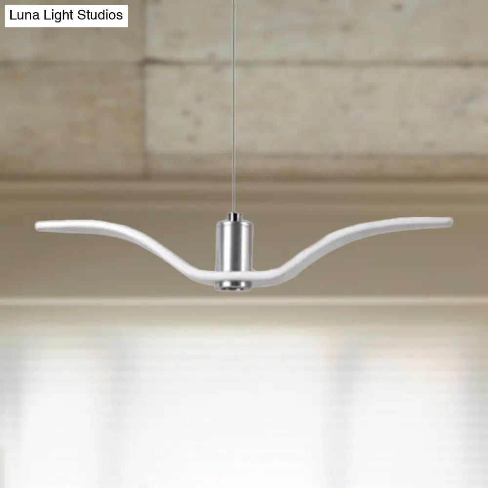 Alkalurops - Nautical Seagull Hanging Light: Led Pendant Lamp White