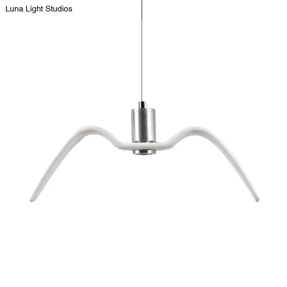 Alkalurops - Nautical Seagull Hanging Light: Led Pendant Lamp White