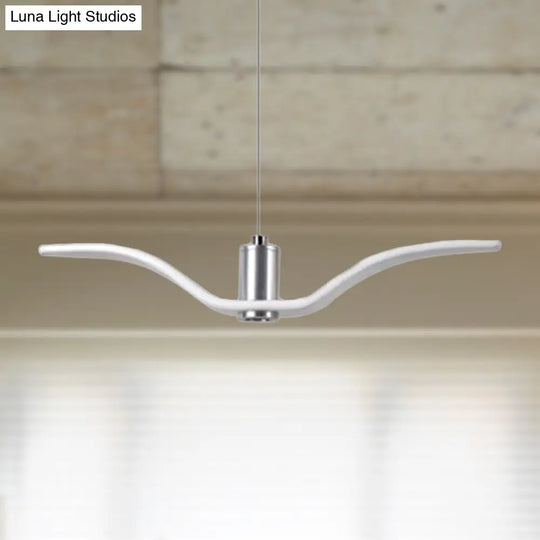 Alkalurops - Nautical Seagull Hanging Light: Led Pendant Lamp White