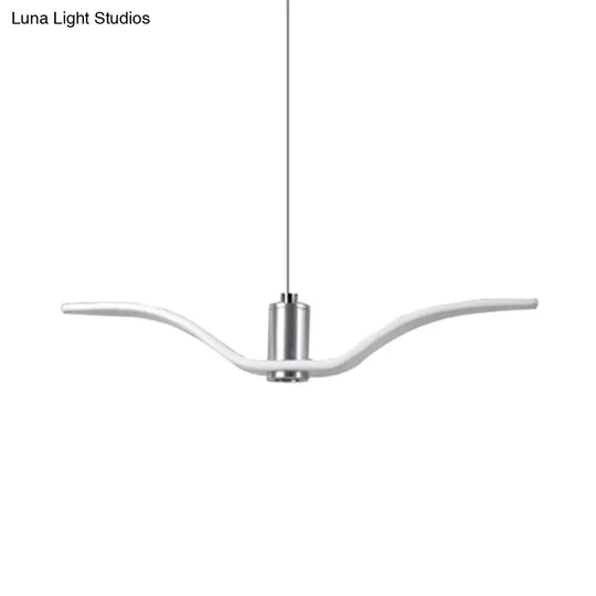 Alkalurops - Nautical Seagull Hanging Light: Led Pendant Lamp White