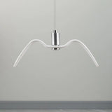 Alkalurops - Nautical Seagull Hanging Light: Led Pendant Lamp White / B