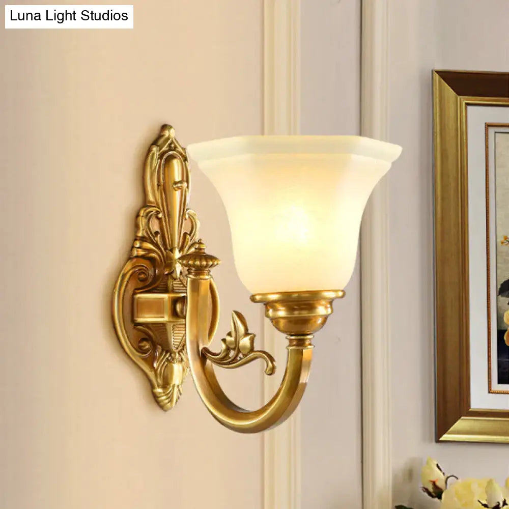 All Copper American Ceramic Antique Wall Lamp Double Head Luxury Atmosphere European Style Living