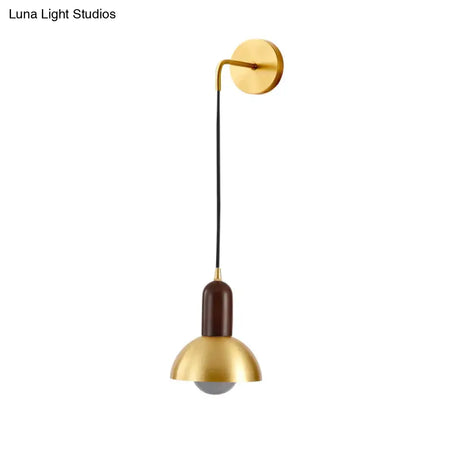 All Copper Bedside Wall Lamp Light Luxury Post Modern Simple Living Room Background Wall Aisle Retro Creative