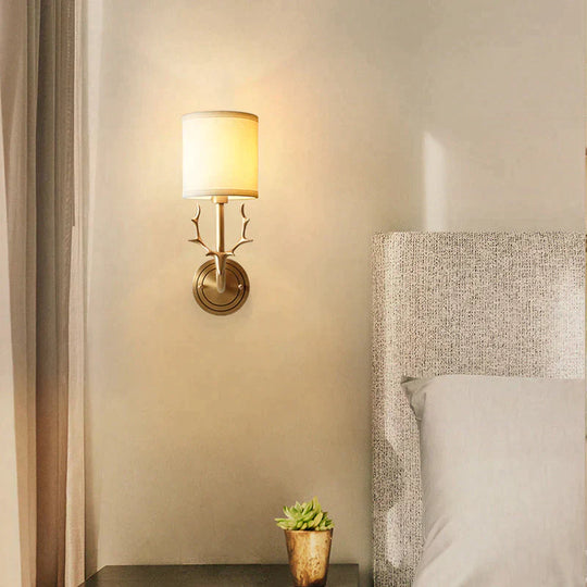 All-Copper Cabinet Antler Corridor Bedroom Copper Wall Lamp Lamps