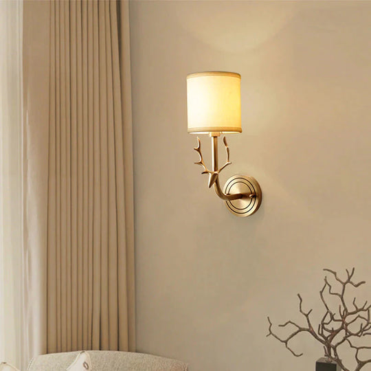 All-copper Cabinet Antler Corridor Bedroom Copper Wall Lamp