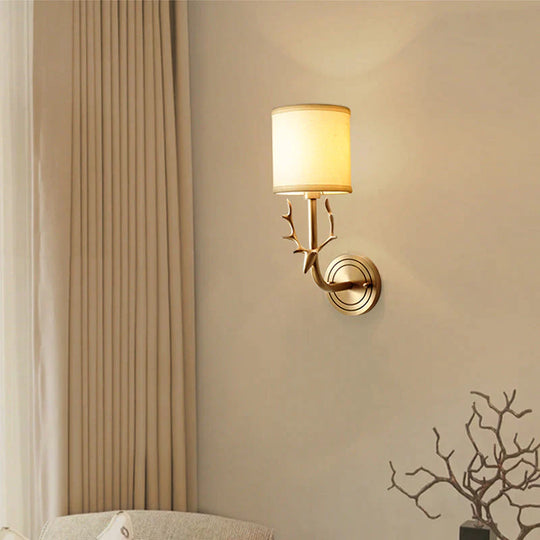 All-Copper Cabinet Antler Corridor Bedroom Copper Wall Lamp Lamps
