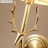 All-copper Cabinet Antler Corridor Bedroom Copper Wall Lamp Copper Wall Lamps