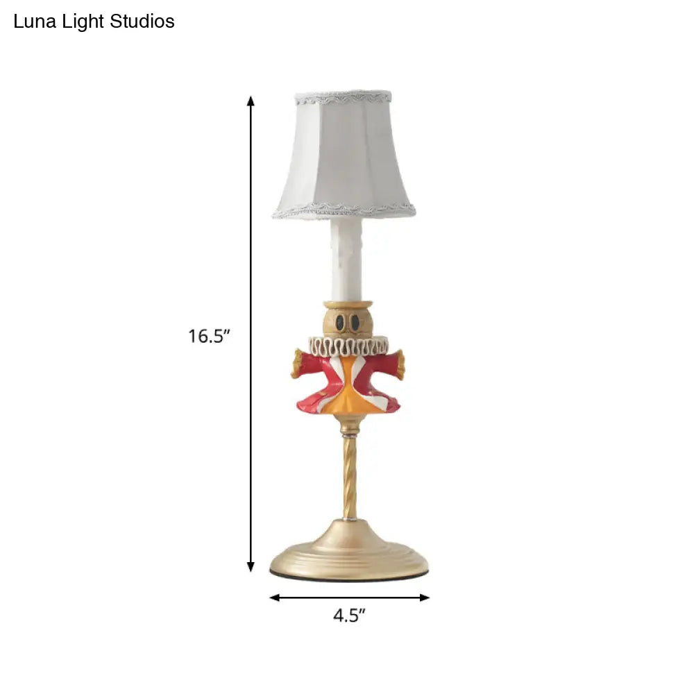 Gold Modern Bedside Reading Book Light: Headlamp With Clothes Base And Barrel Shade