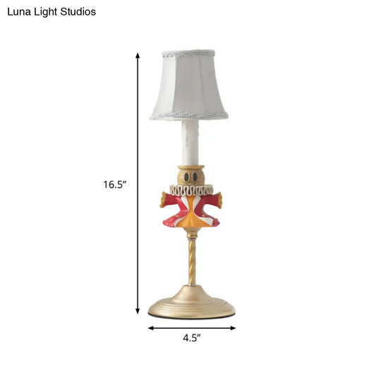 Gold Modern Bedside Reading Book Light: Headlamp With Clothes Base And Barrel Shade