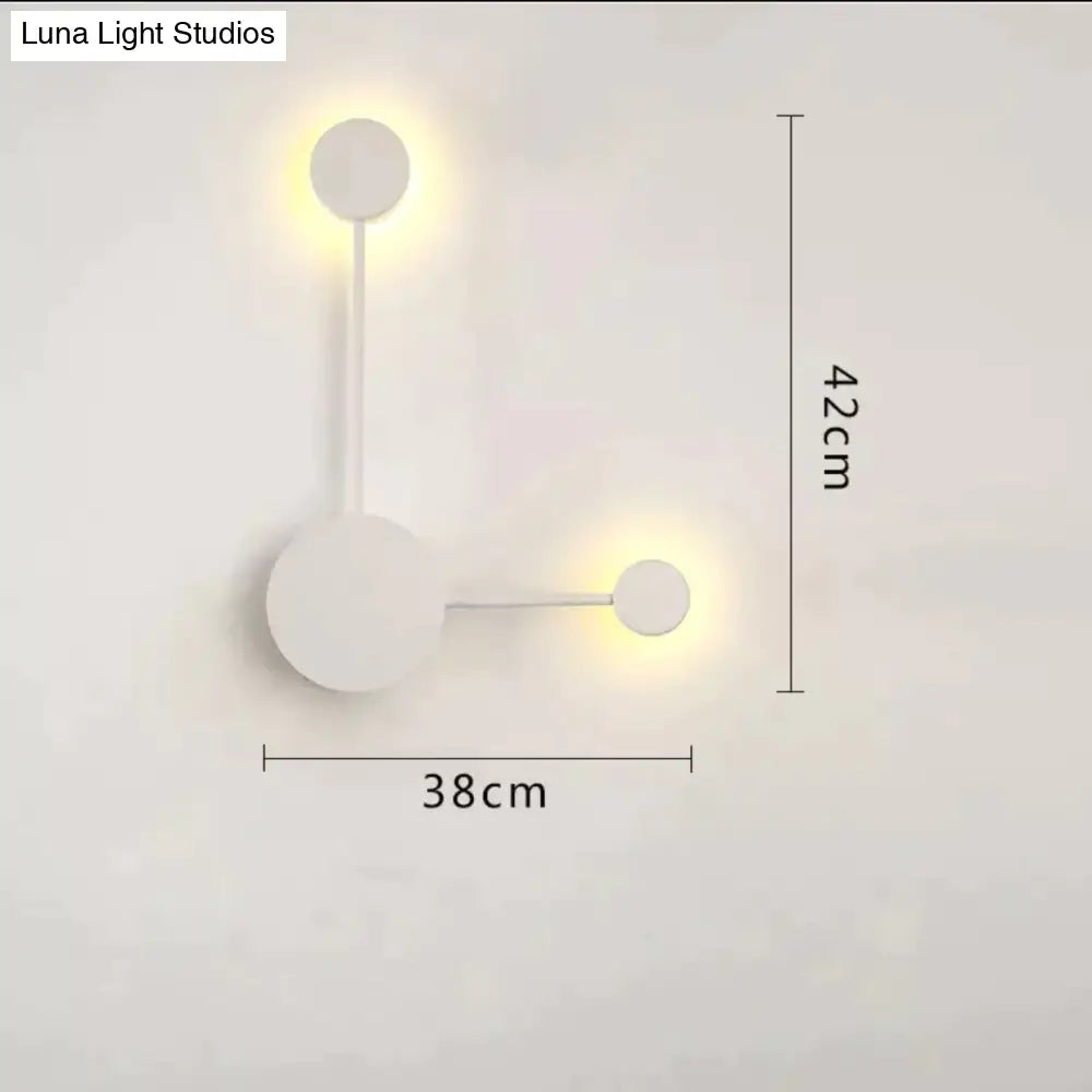 Alora | Modern Sputnik Led Wall Light White 2 Heads / Warm Lamp