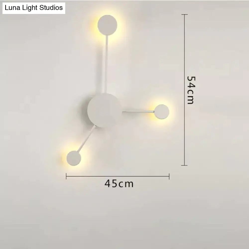 Alora | Modern Sputnik Led Wall Light White 3 Heads / Warm Lamp