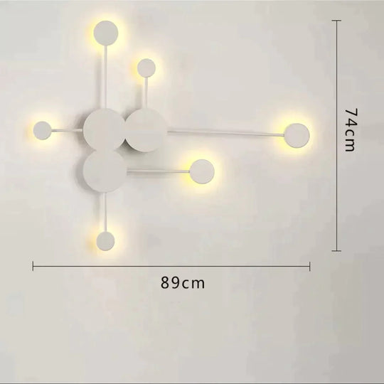 Alora | Modern Sputnik Led Wall Light White 6 Heads / Warm Lamp