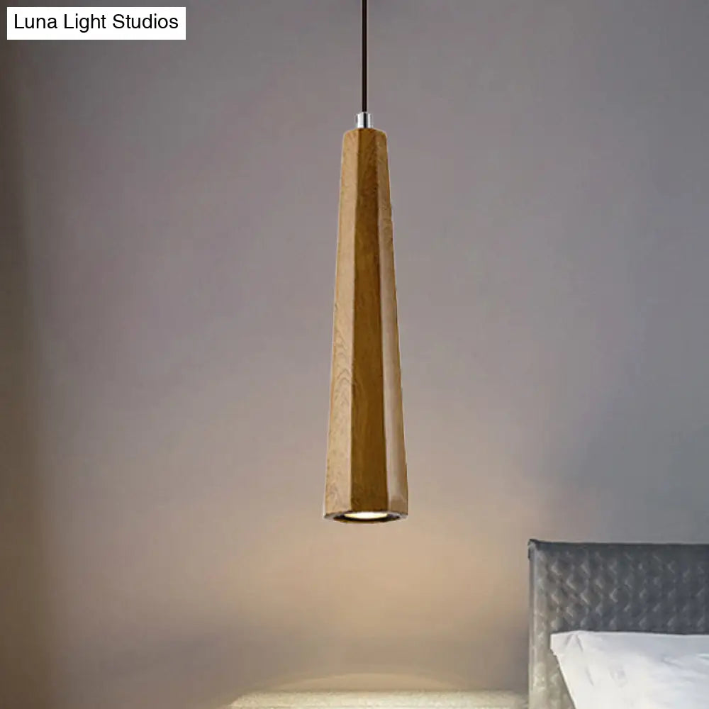 Alshain - Nordic 1 Light Pendant Lighting With Concrete Shade Black/Grey/Brown Tapered Hanging