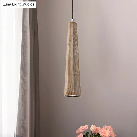 Alshain - Nordic 1 Light Pendant Lighting With Concrete Shade Black/Grey/Brown Tapered Hanging