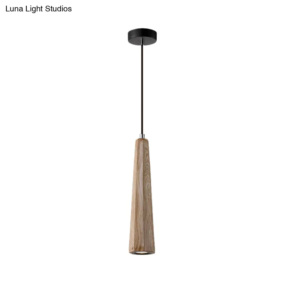 Alshain - Nordic 1 Light Pendant Lighting With Concrete Shade Black/Grey/Brown Tapered Hanging