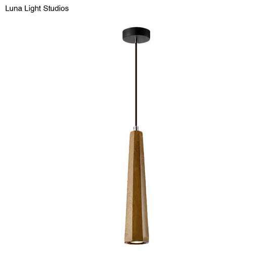 Alshain - Nordic 1 Light Pendant Lighting With Concrete Shade Black/Grey/Brown Tapered Hanging