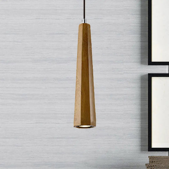 Alshain - Nordic 1 Light Pendant Lighting With Concrete Shade Black/Grey/Brown Tapered Hanging