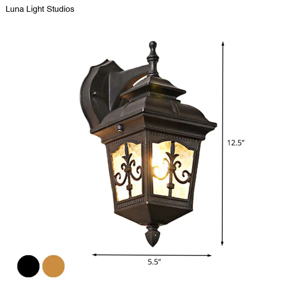 Aluminum Black/Brass Wall Sconce Light Rustic Up/Down Arrow Flower Design Restaurant Fixture