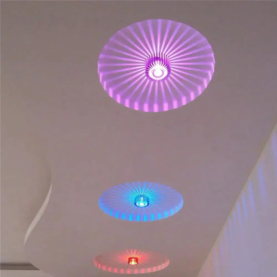 Aluminum Flush Mount Ceiling Light With Remote Control Rgb Smart Led 3W Dimmable For Living Room