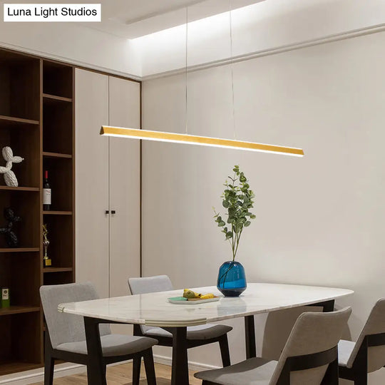 Aluminum Led Triangular Prism Pendant Lamp For Dining Room - Simple And Stylish Island Light