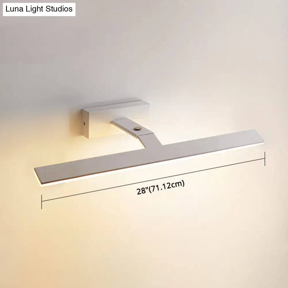 Aluminum Single Vanity Light Fixture - Armed Nordic Minimalist Style