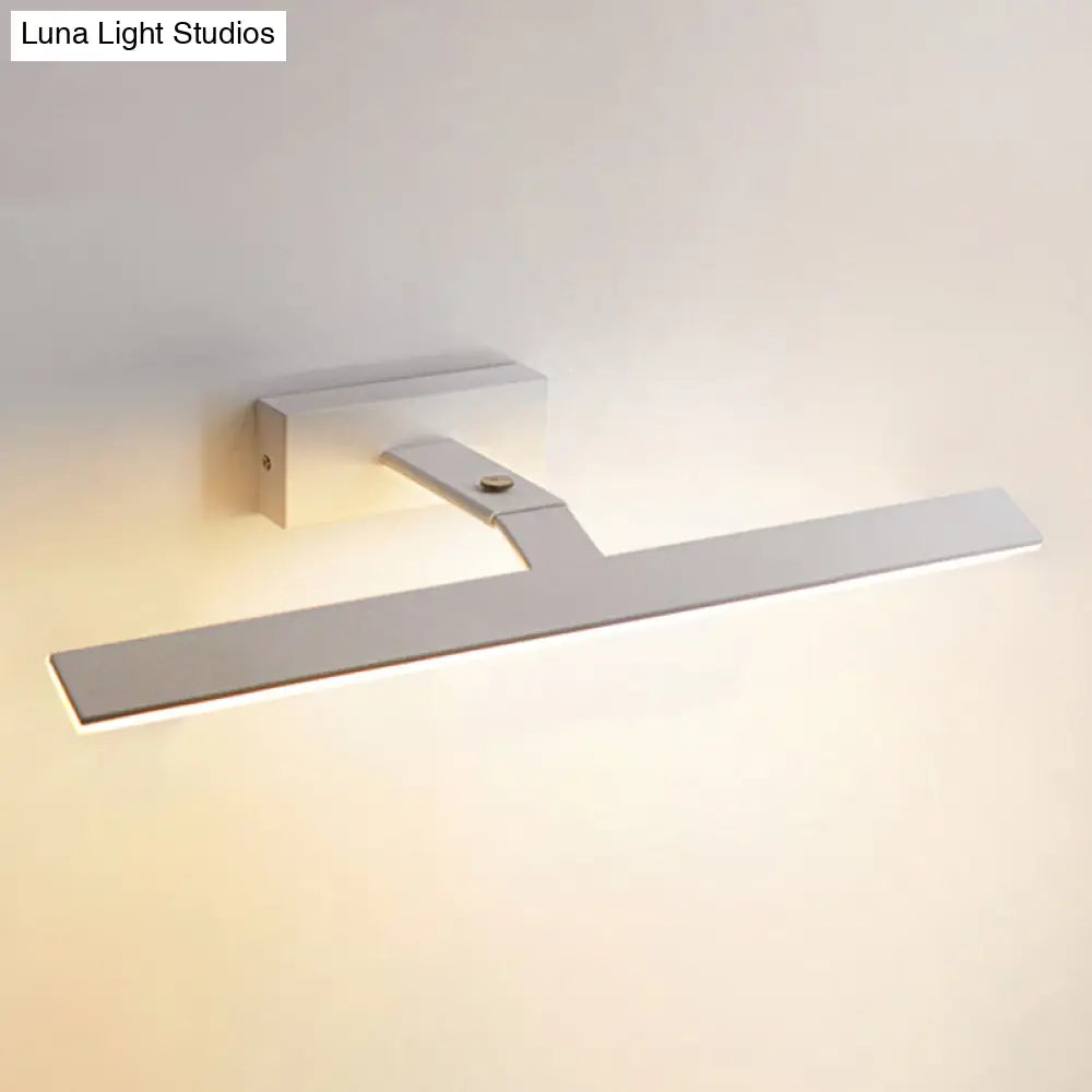 Aluminum Single Vanity Light Fixture - Armed Nordic Minimalist Style