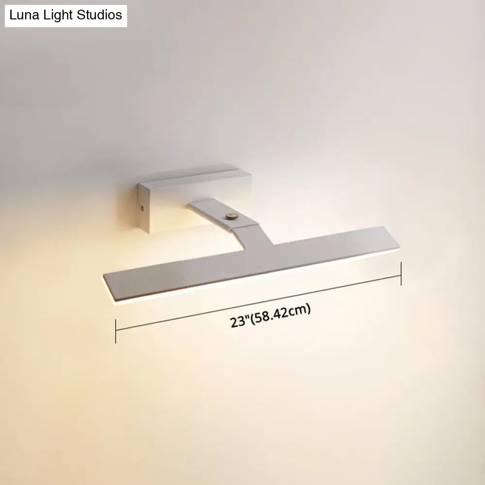 Aluminum Single Vanity Light Fixture - Armed Nordic Minimalist Style