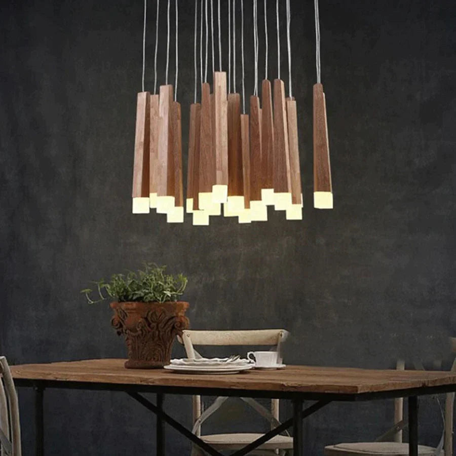 Amani - Nordic Minimalist Wood Art Pendant Lamp