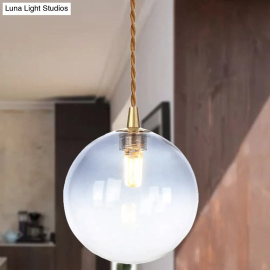 Macaron Globe Pendant Light With Amber/White/Red Glass - Ideal For Bedroom Suspension Lighting Grey