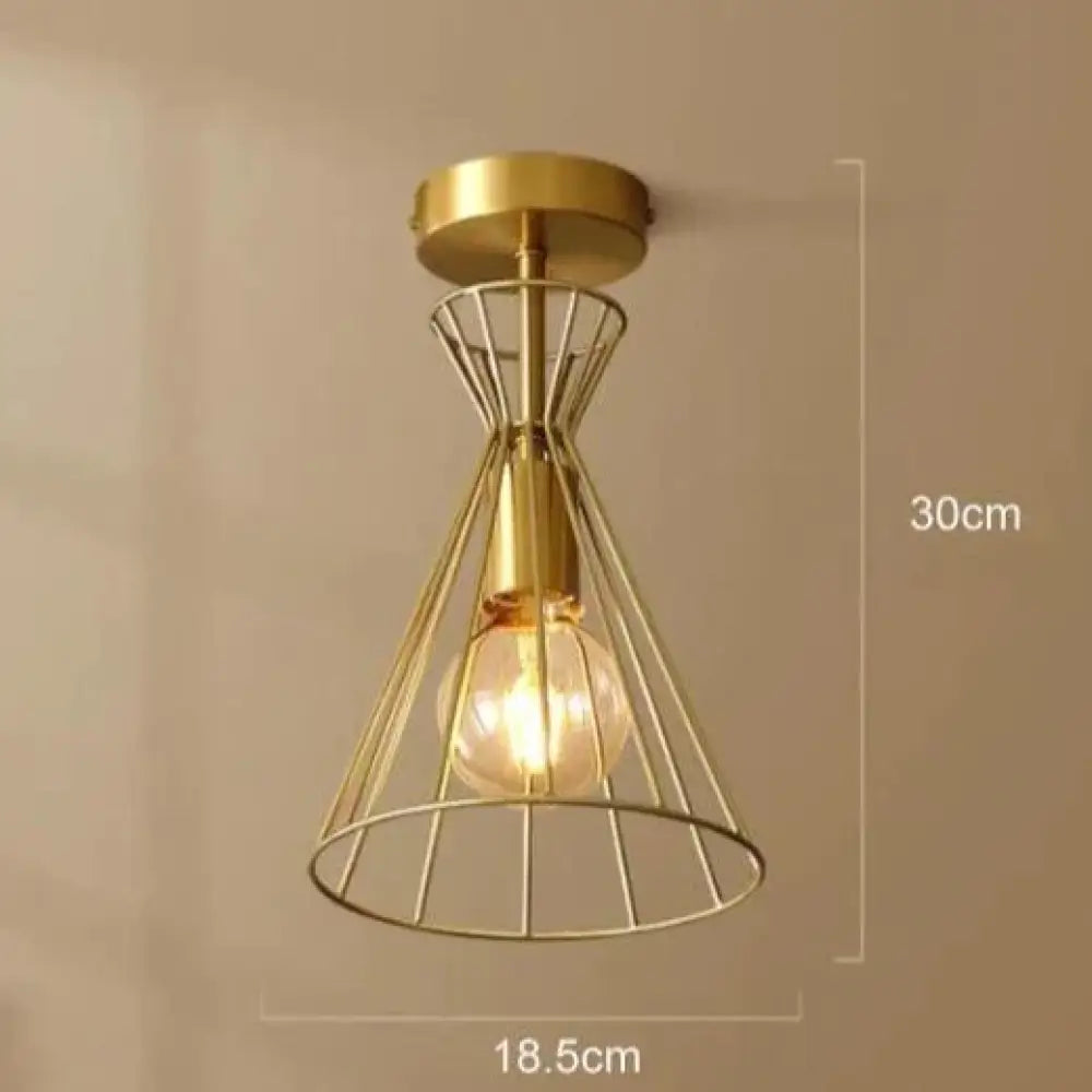 American All-Copper Balcony Ceiling Lamp A / Without A Light Source