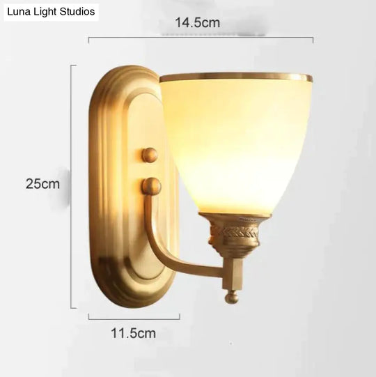 American Bedroom Bedside Copper Wall Lamp / Without Light Source Lamps