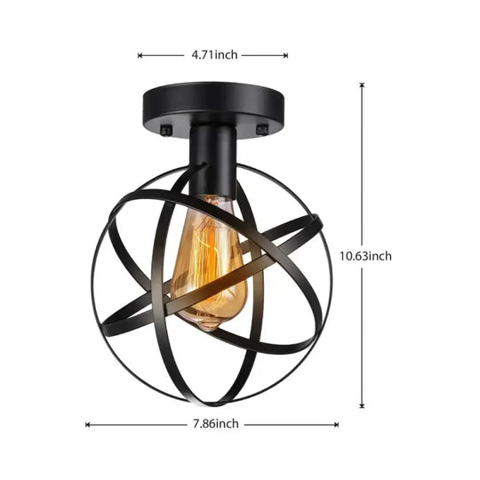 American Chandelier Industry Wind Led Lamps C-Black-20Cm / No Light Source Pendant