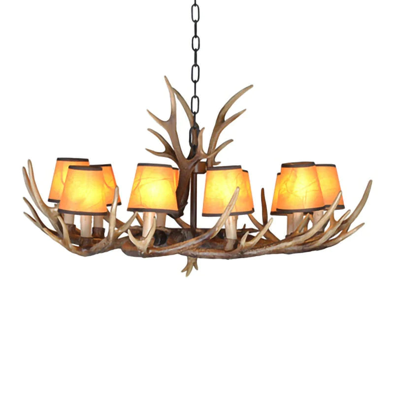 American Country Retro style Antler 2 Tier Chandelier Lamp