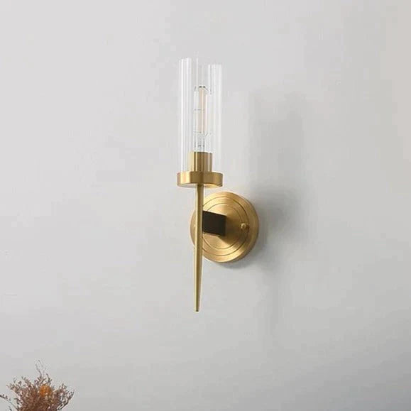 American Modern Minimalist Light Luxury Bedroom Lamps All Copper Wall